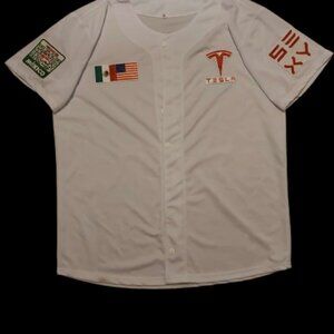 Tesla Mexico Jerseys 2XL ONLY (Size 42-44) WHITE UNISEX MODELO #6